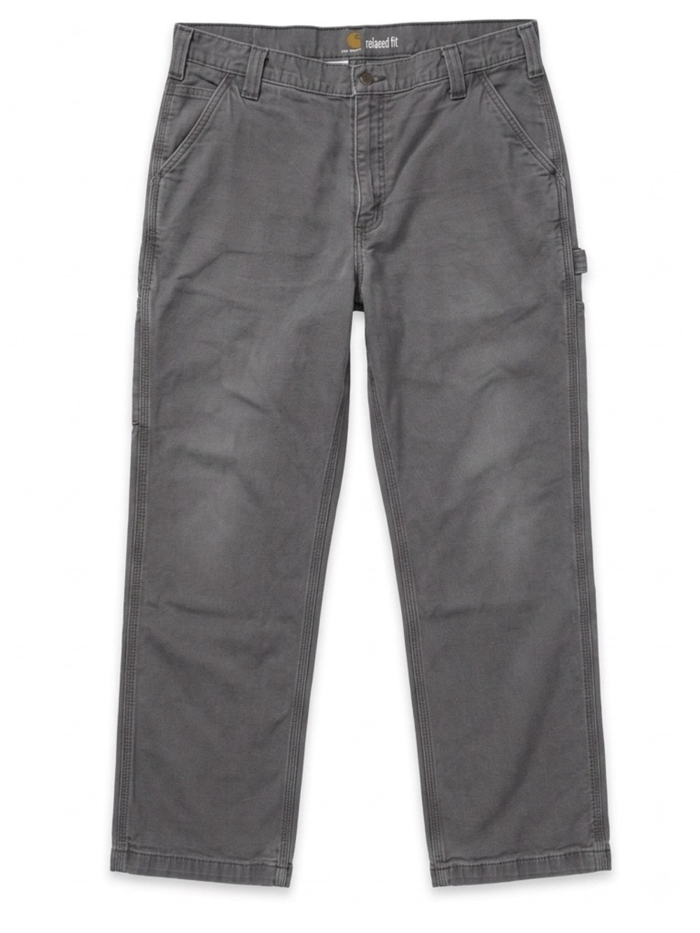 CARHARTT Men’s Grey Faded Relaxed Fit 5 Pocket Chino Utility Pants Carpenter 38